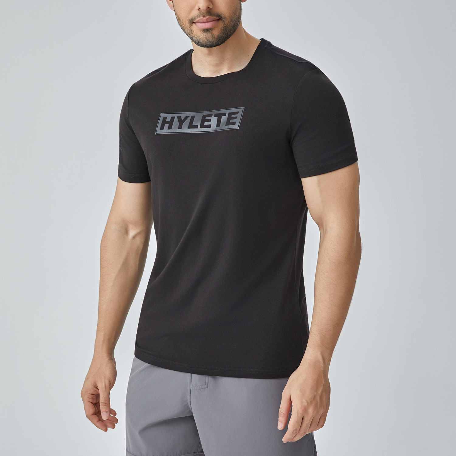 Block Logo HY-Blend Crew Tee Black